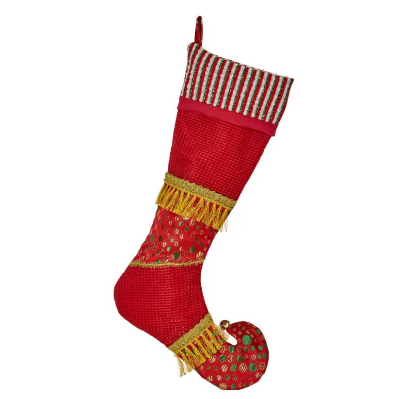 Green/Red Stocking 51cm** | eChristmas - The Christmas Emporium at Hangups